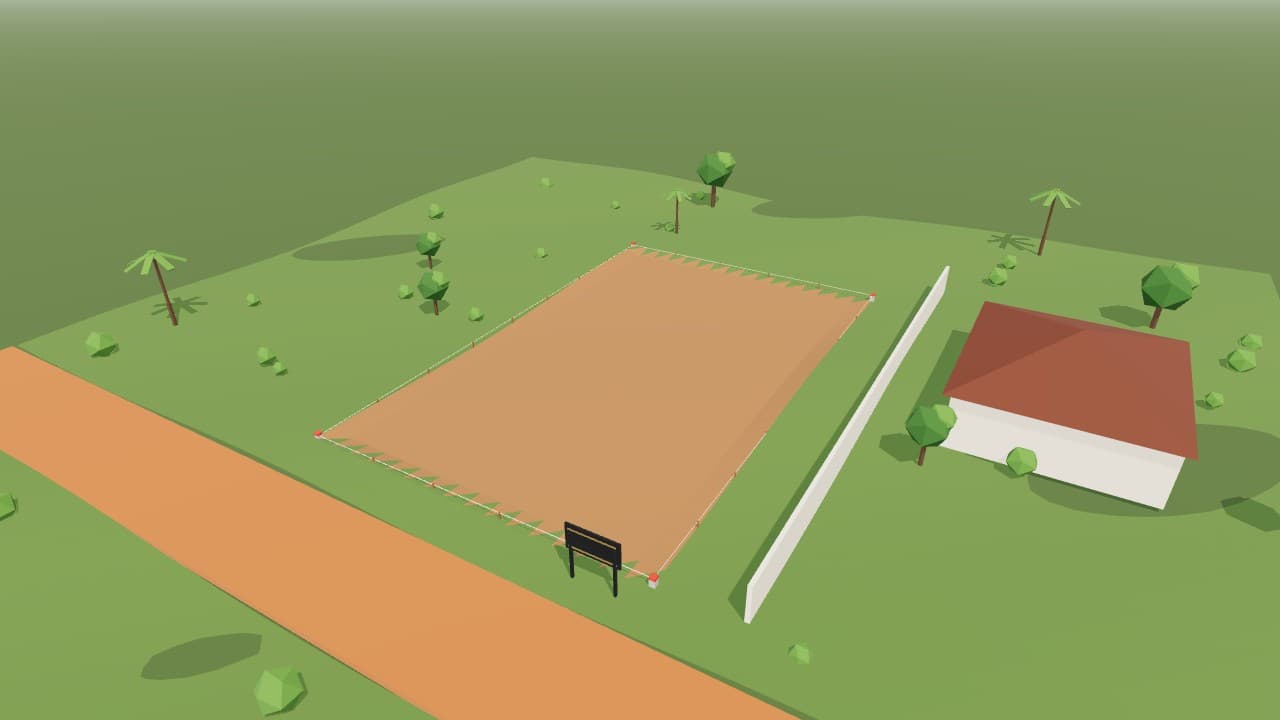 Drone orbit over the plot