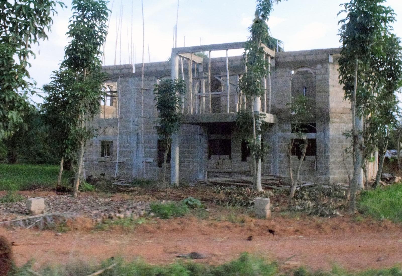 Terrace under construction on the phase-two ridge